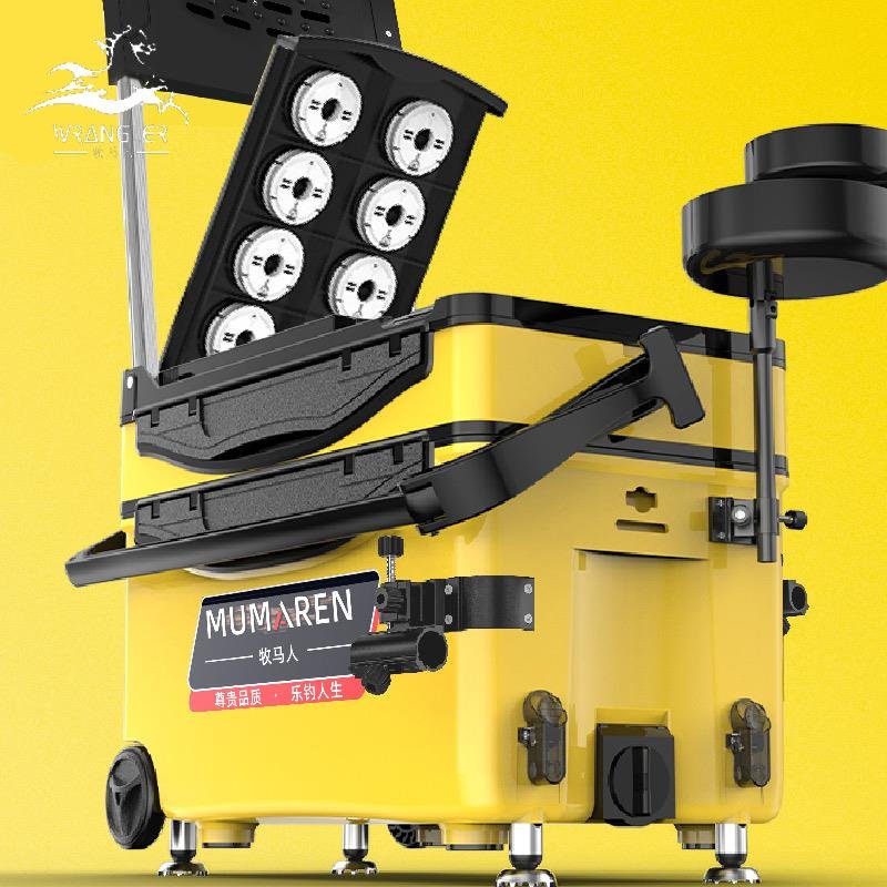 The horseman's 2024 new fishing tank full of wheeled super-light drums of fishing gear with multi-purpose fishing tank